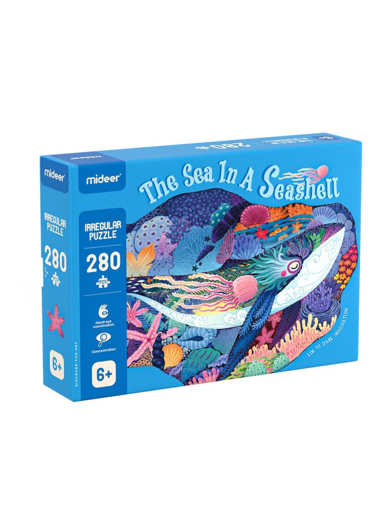 MIDEER Large animal-shaped puzzle- The Sea in a Seashell 280pc
