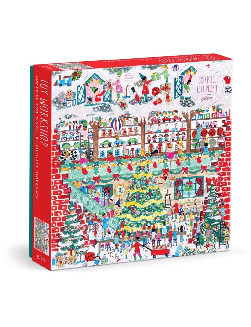 Galison Michael Storrings Toy Workshop 500 Piece Foil Puzzle