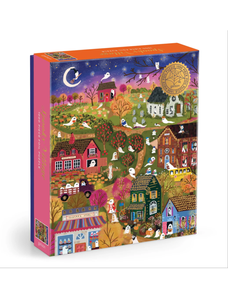 Galison Joy Laforme Spooky Village 1000 Piece Foil Puzzle