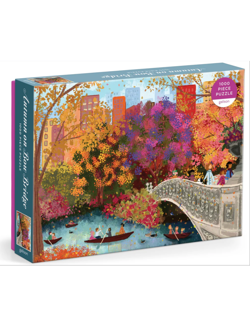Galison Joy Laforme Autumn on Bow Bridge 1000 Piece Puzzle