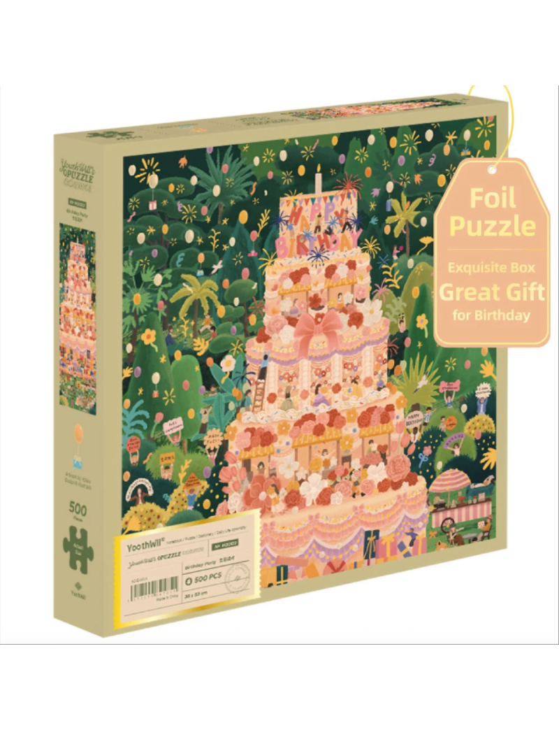 YouthWill Birthday Cake Foil Puzzle 500pcs