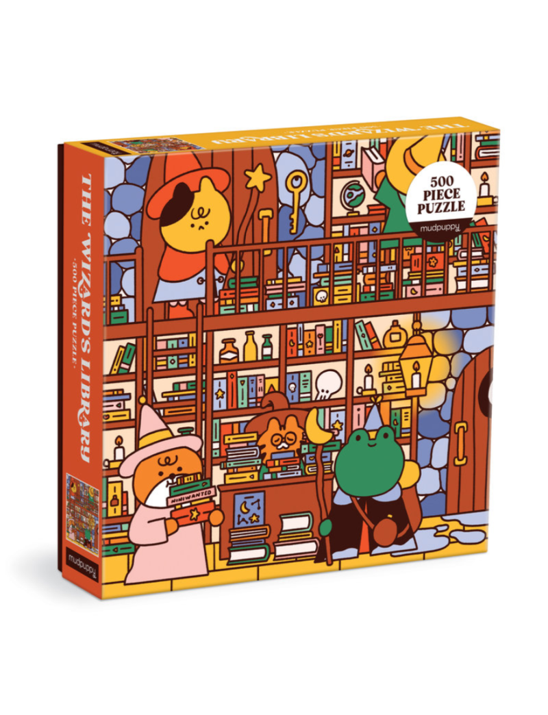 MUDPUPPY The Wizard's Library 500 Piece Family Puzzle
