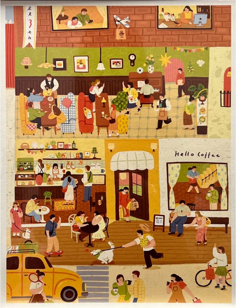 PJLT Coffee Shop Street View 1000P 81084