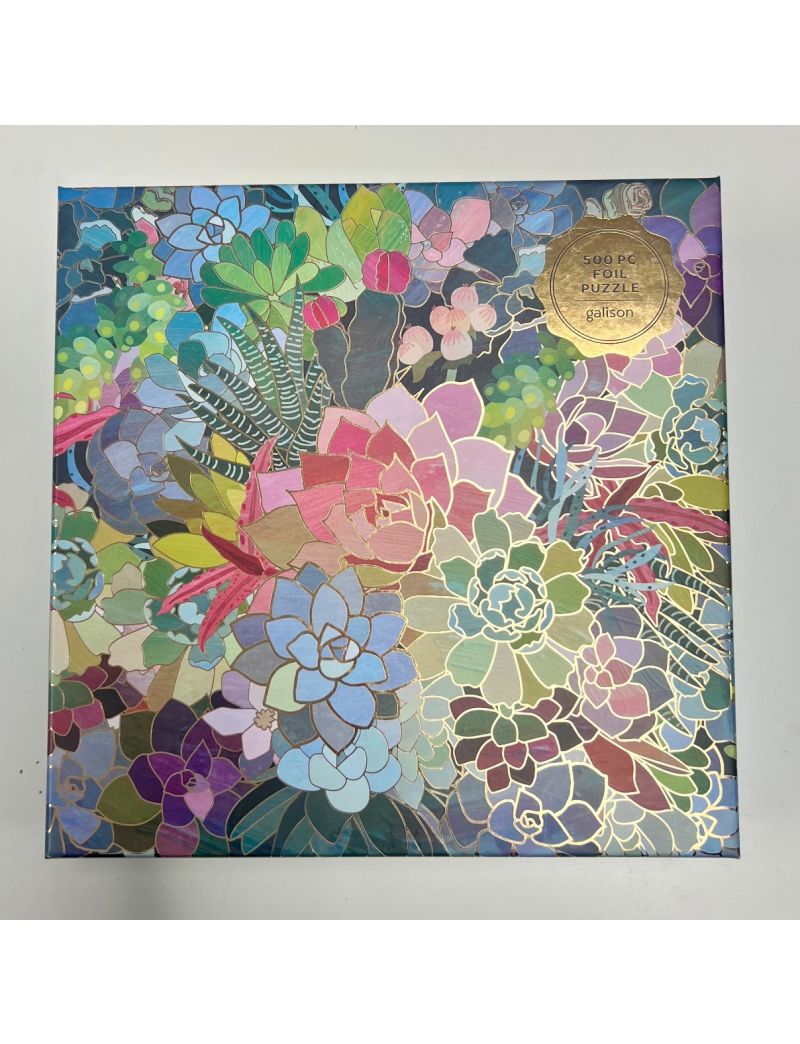 Succulent Mosaic 500 Piece Foil Puzzle【open box】