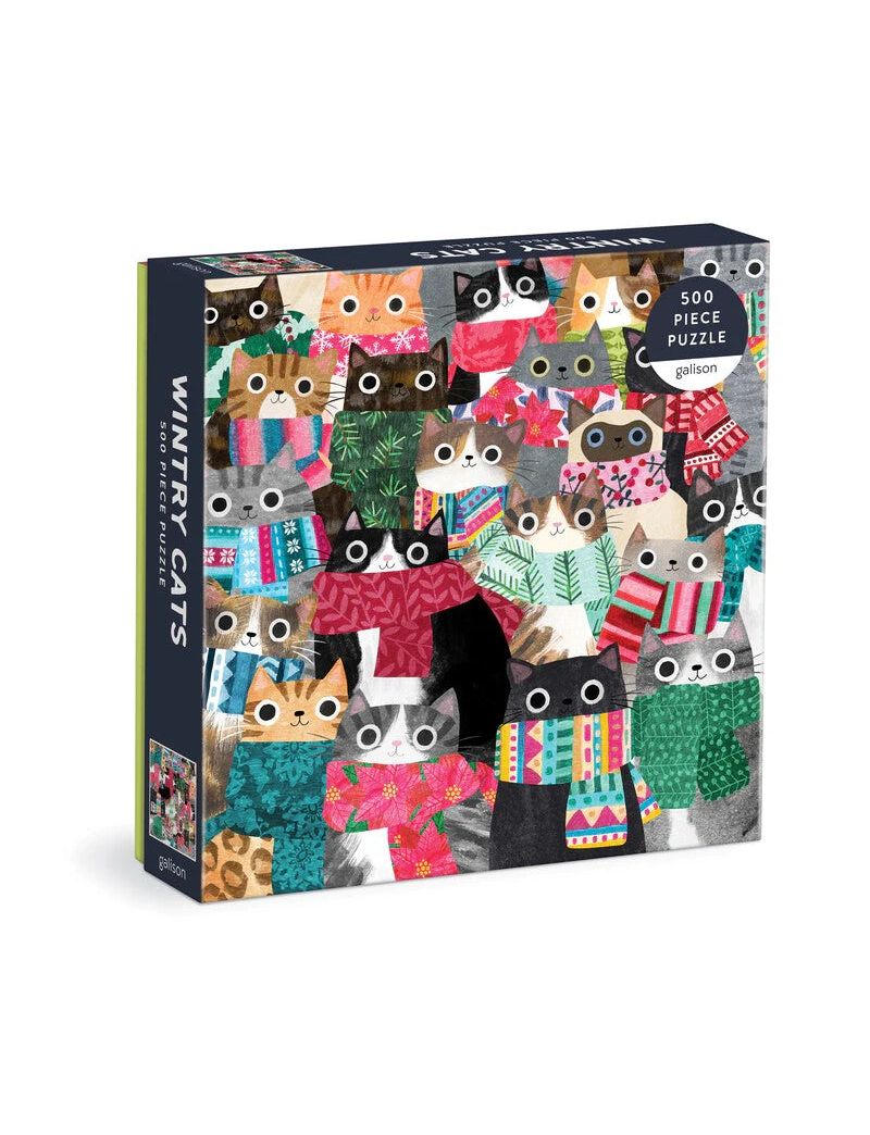 GALISON Wintry Cats 500 Piece Puzzle