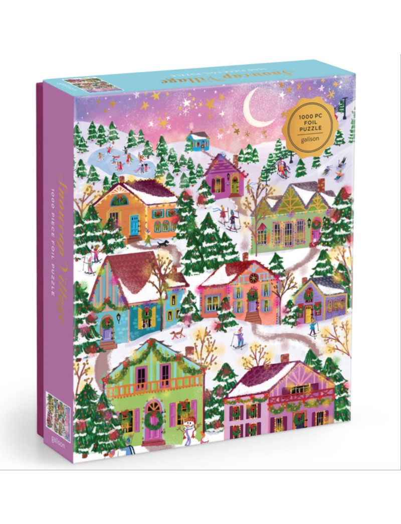 GALISON Joy Laforme Snowcap Village 1000 Piece Foil Puzzle