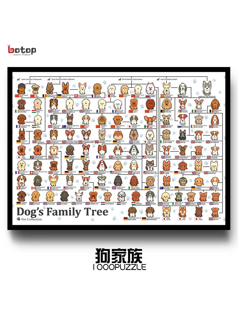 BOTOP Dog Family 1000pcs