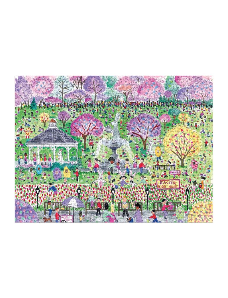 Galison Michael Storrings Easter Egg Hunt 1000 Piece Puzzle