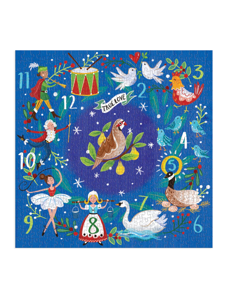 Galison 12 Days Wreath 500 Piece Puzzle