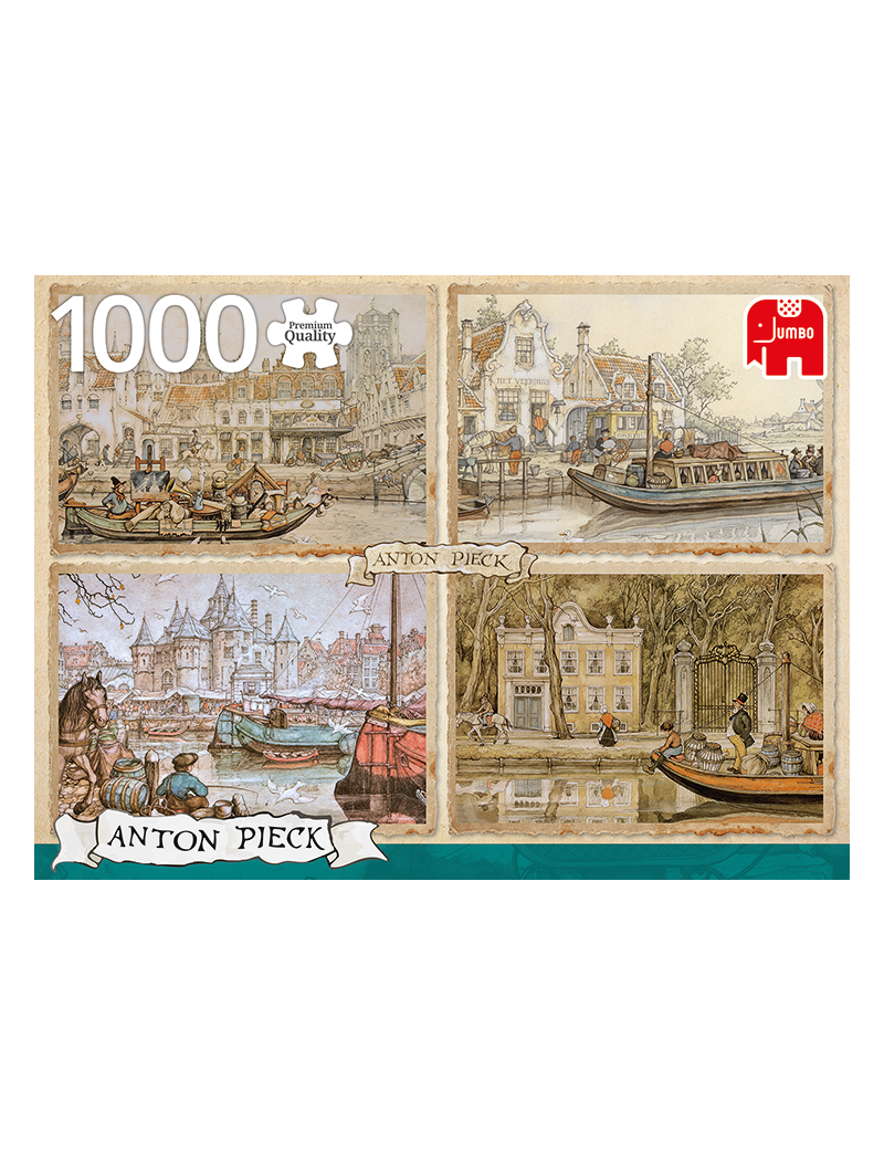 Jumbo Premium Collection - Anton Pieck, Canal Boats 1000pcs