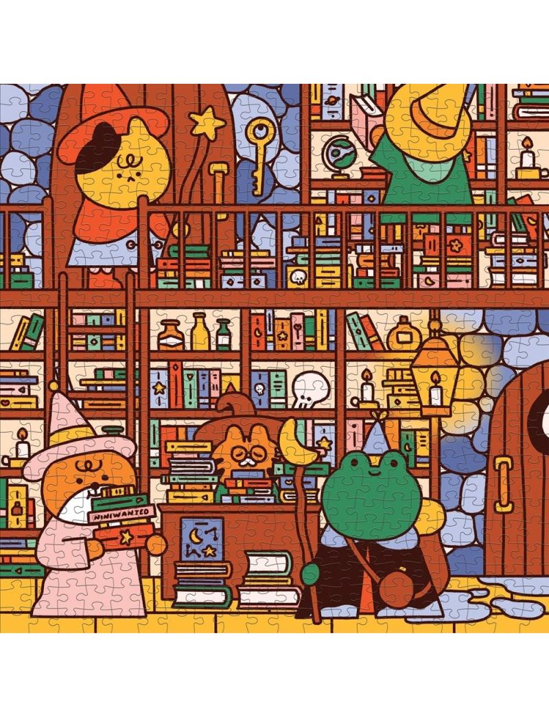 MUDPUPPY The Wizard's Library 500 Piece Family Puzzle