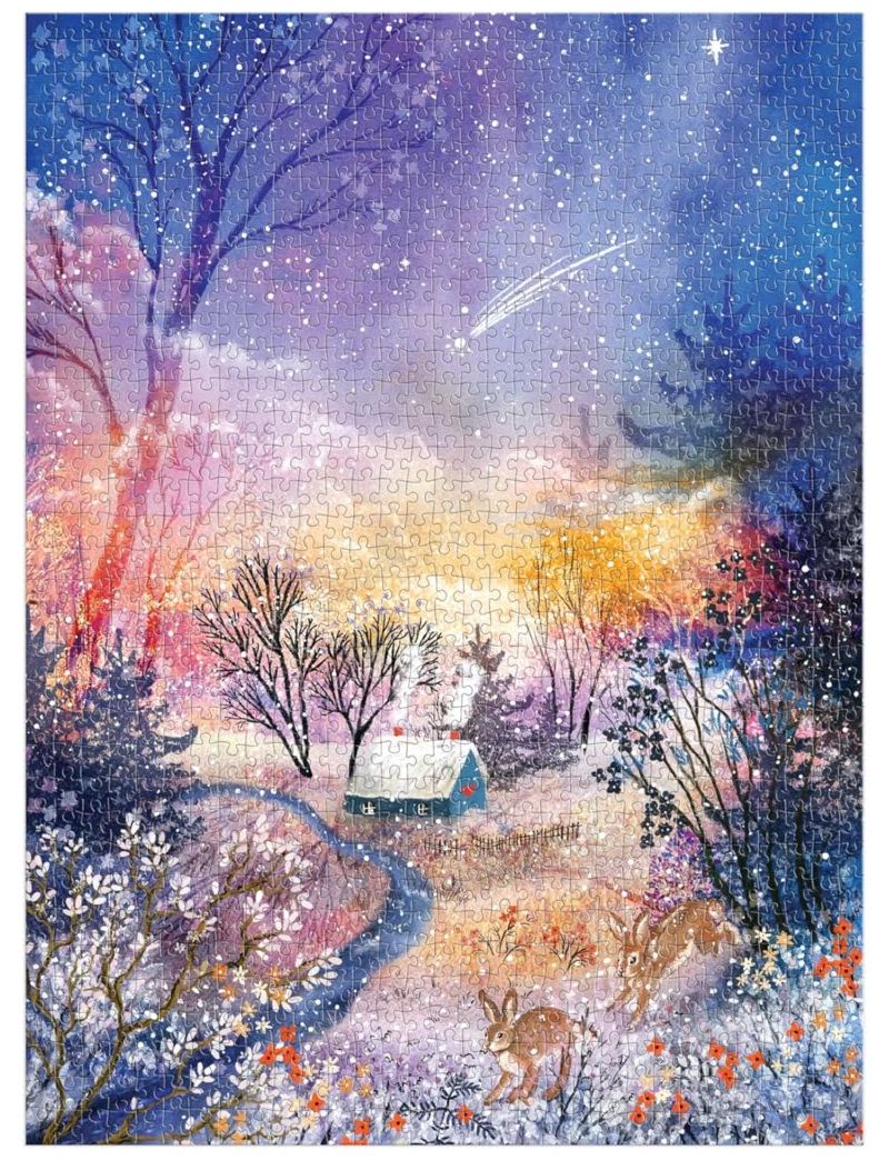 Galison Enchanted Snowfall 1000 piece foil embossed jigsaw puzzle