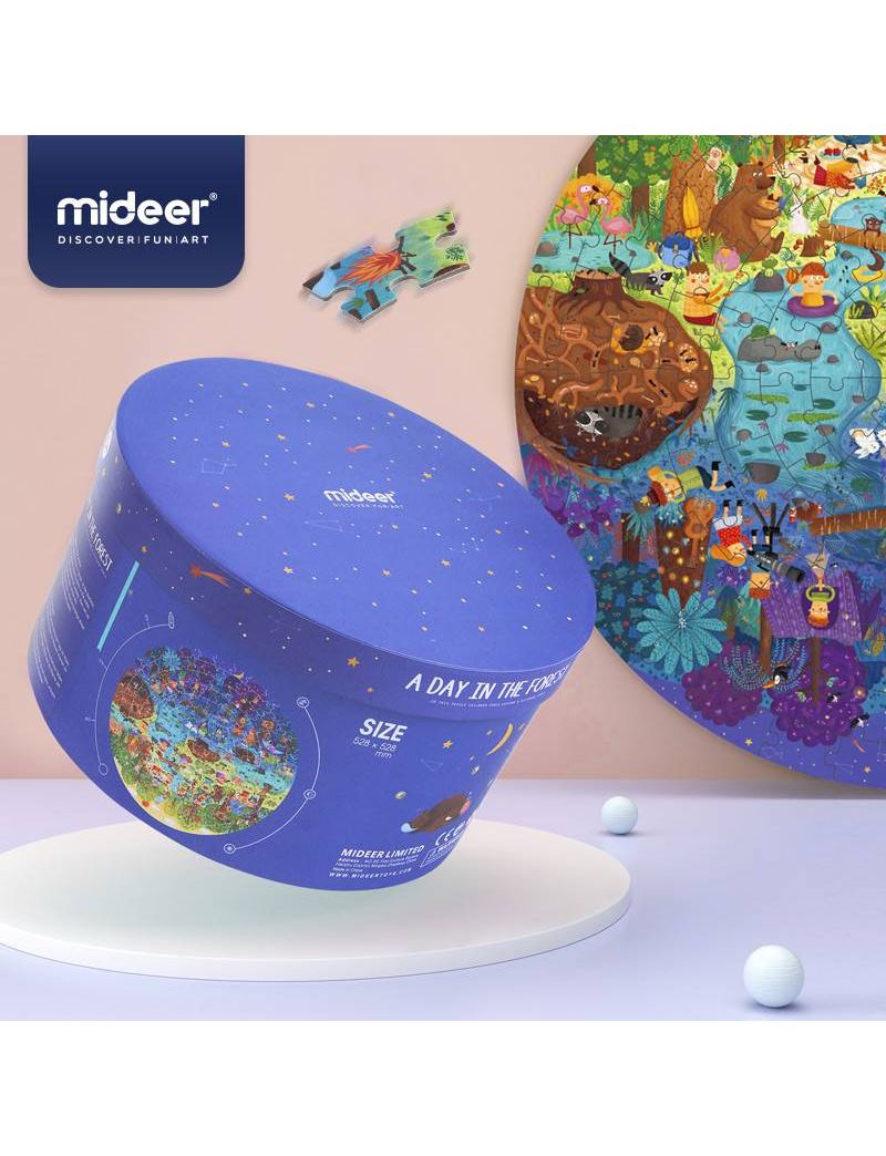 MIDEER A Day in the Forest - 150P Round Puzzle