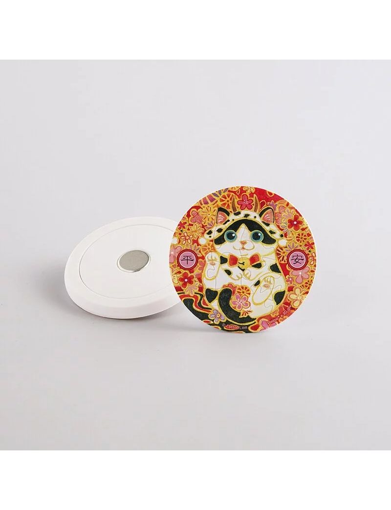 PINTOO D1290 Puzzle Magnet - Cotton Lion - Omamori - Safety 16p