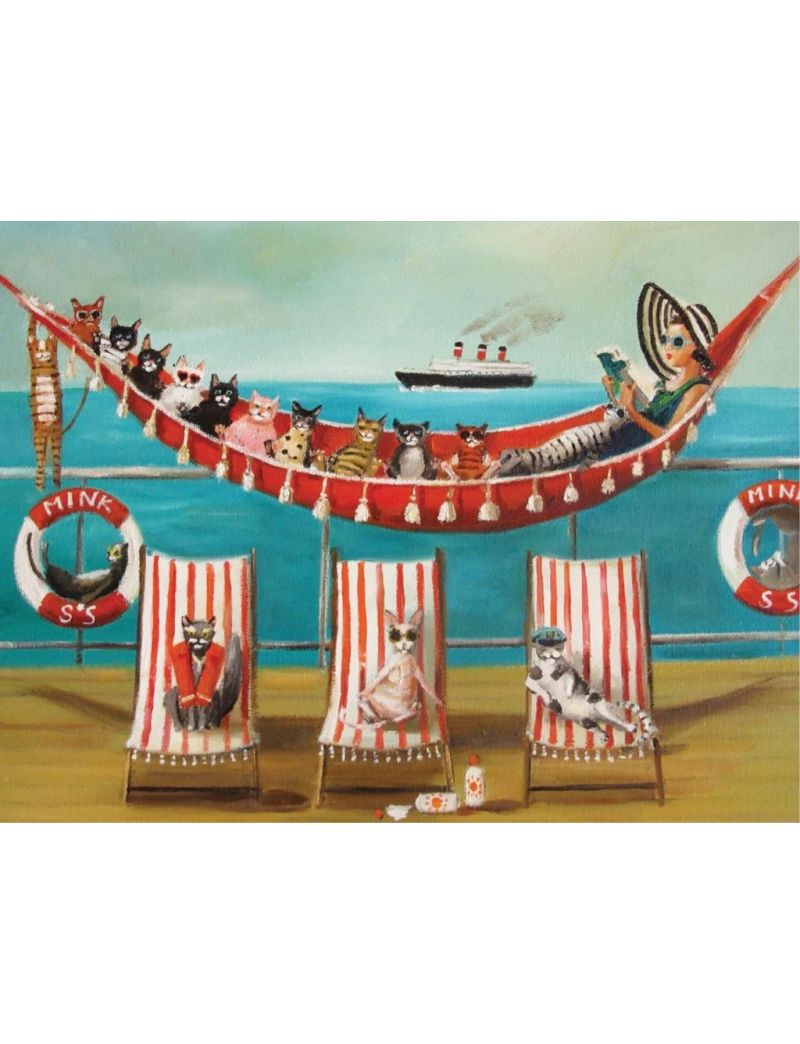 NEW YORKER All Paws on Deck 500 Piece Puzzle
