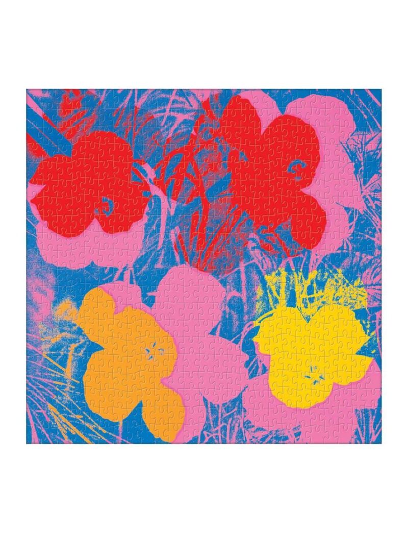 Galison Andy Warhol Flowers 500 Piece Puzzle