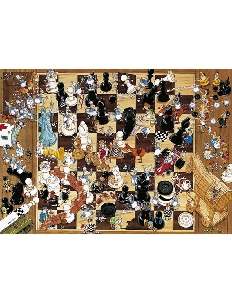 HEYE Triangular Degano Puzzles (Black/White, 1000-Piece)