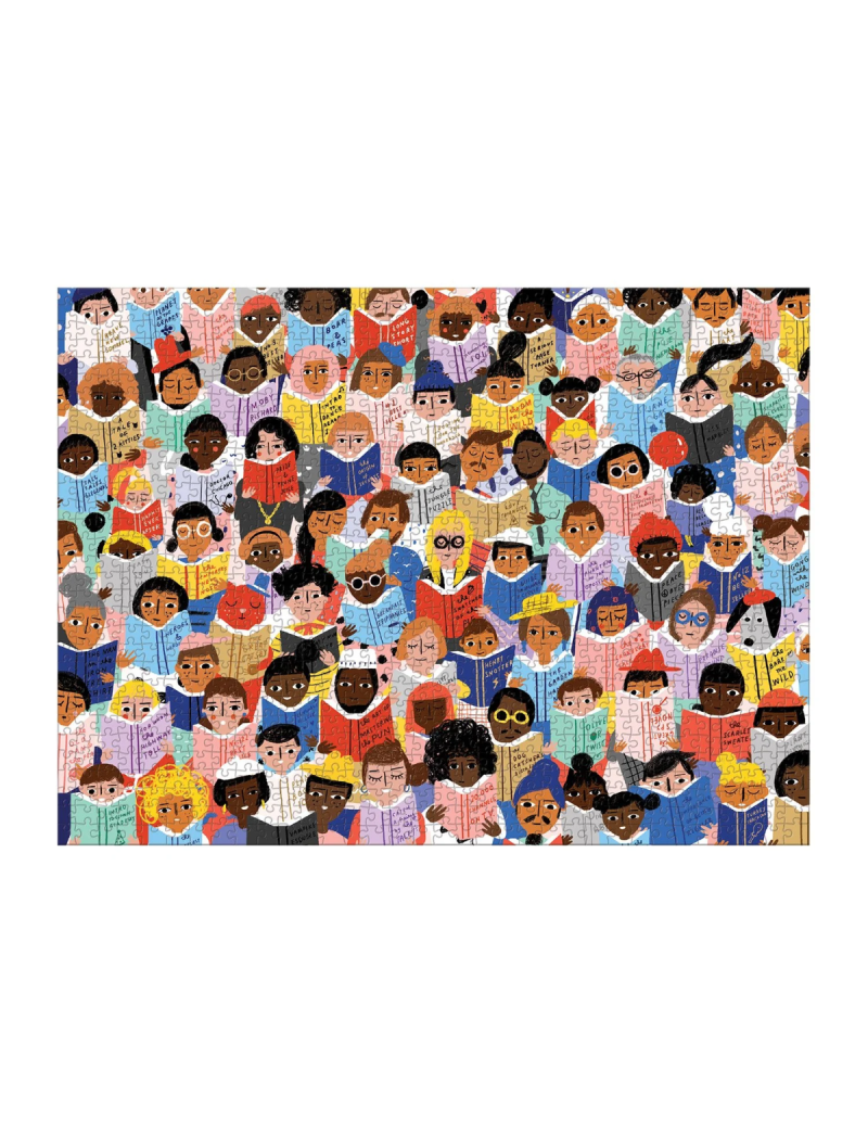 Galison Book Club 1000 Piece Puzzle In a Square Box