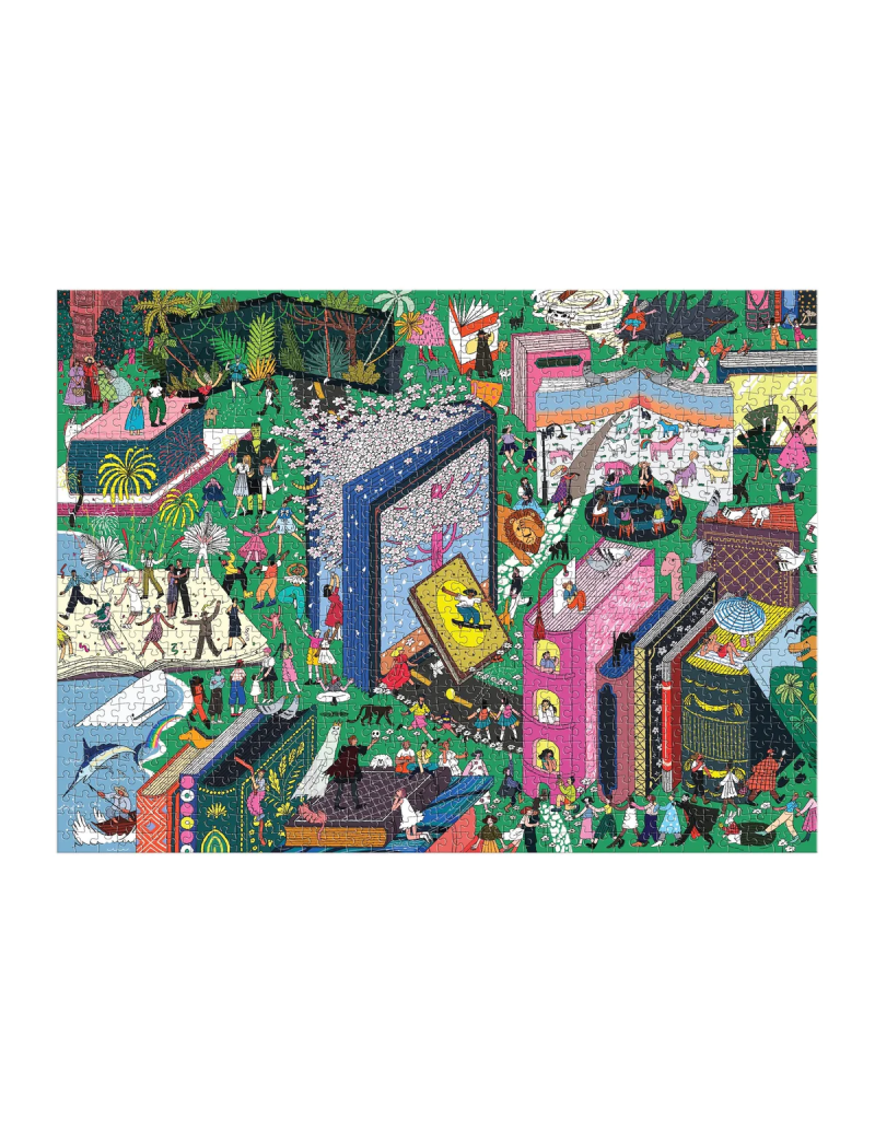 Galison Book World 1000 Piece Puzzle