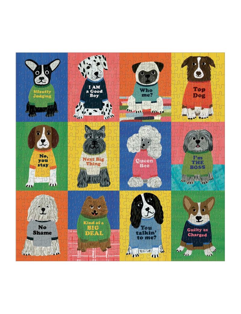 Galison Boss Dogs 500 Piece Family Puzzle