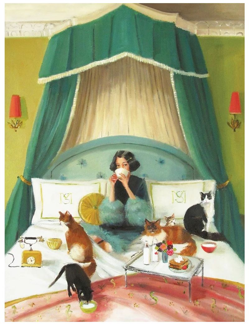 NEW YORKER Breakfast in Bed 500 Piece Puzzle