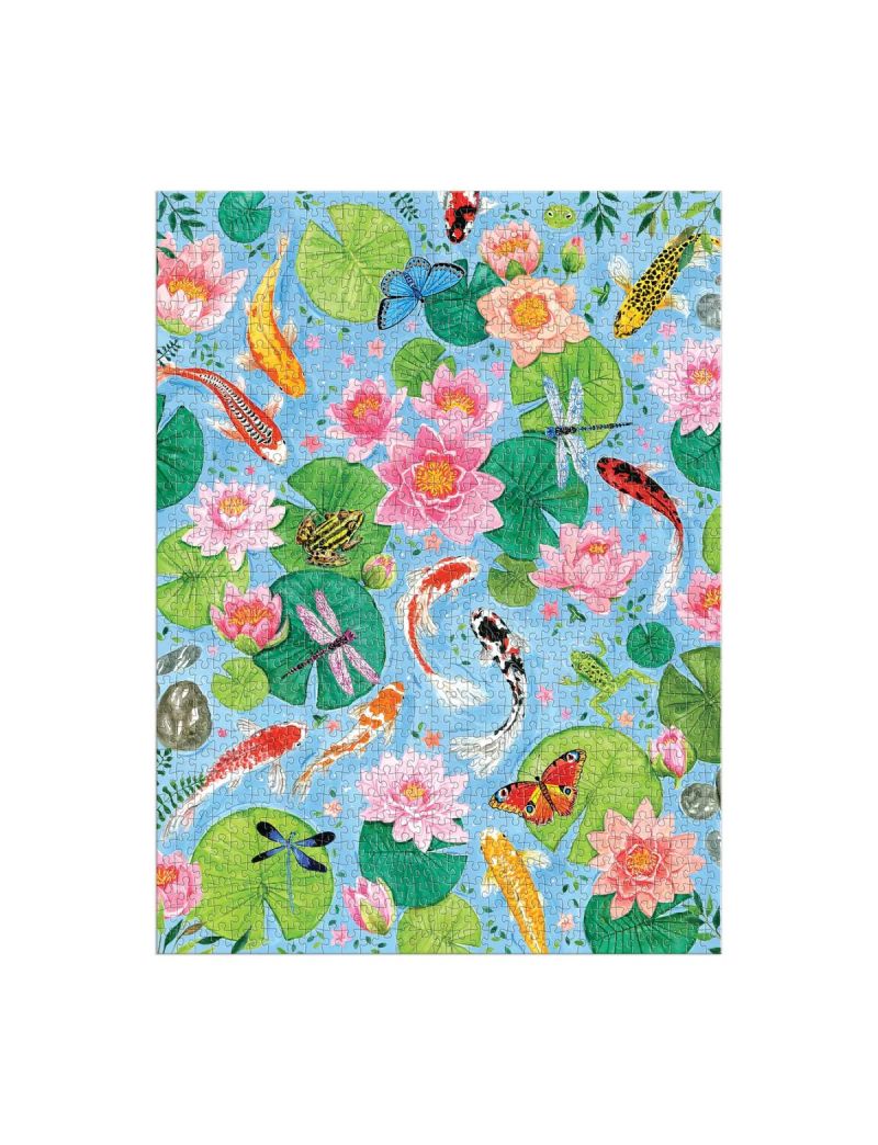 Galison By The Koi Pond 1000 Piece Puzzle in Square Box