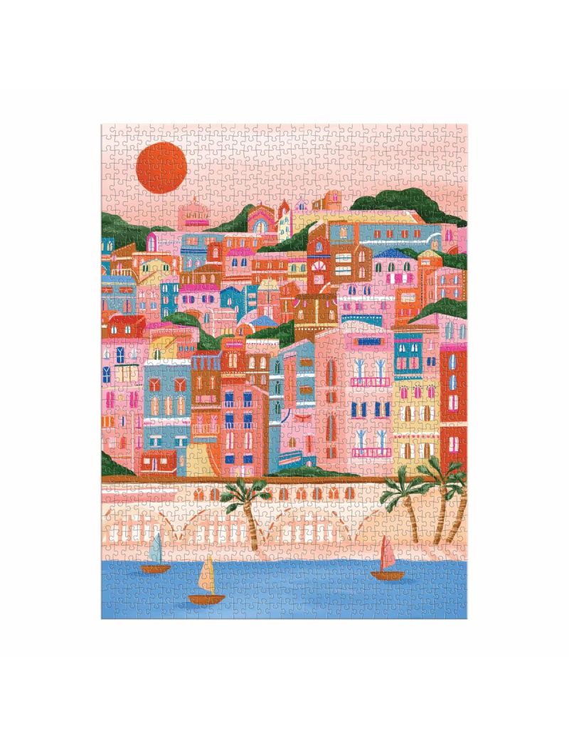 Galison Colors Of The French Riviera 1000 Piece Puzzle in Square Box