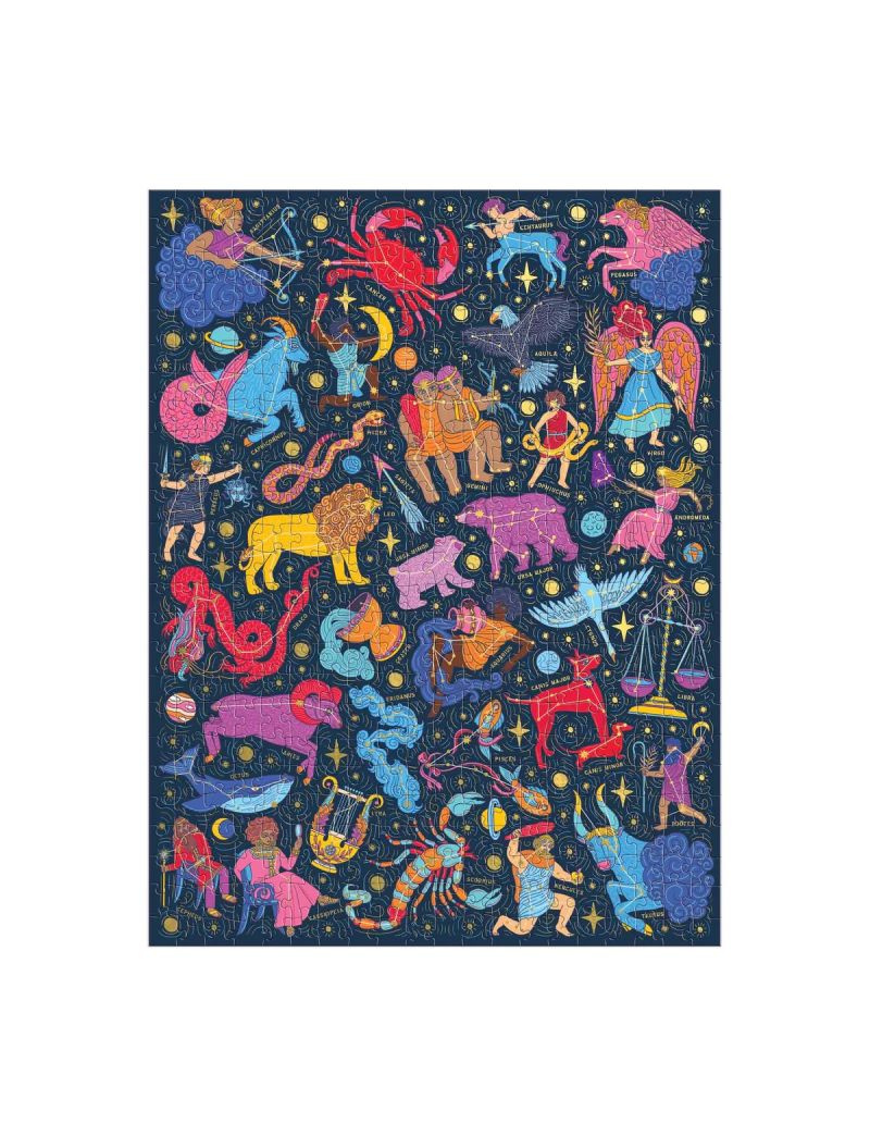 Galison Constellations 101: Stargazing 500 Piece Book Puzzle