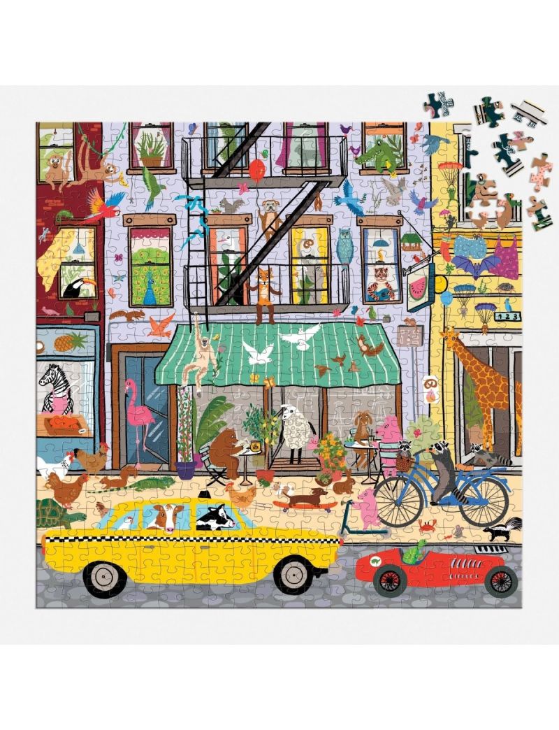 MUDPUPPY Critter City 500 Piece Family Puzzle