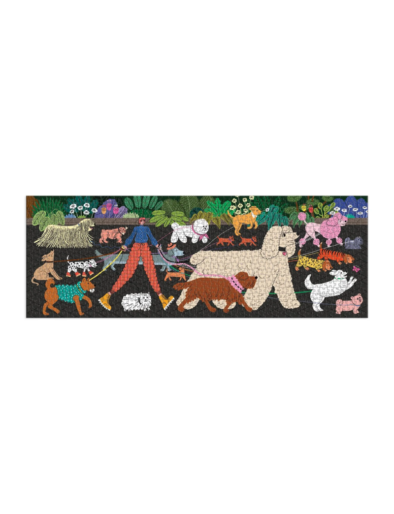 Galison Dog Walk 1000 Piece Panoramic Puzzle