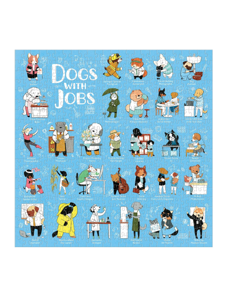 Galison Dogs With Jobs 500 Piece Puzzle