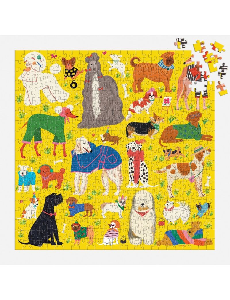 Galison Fashionable Dogs 500 Piece Puzzle