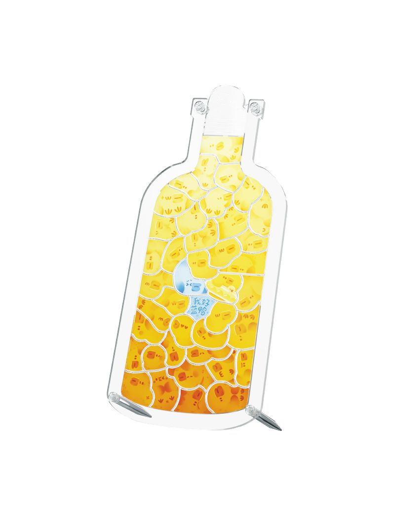 TOI cute pet in the bottle - duck glass bottle 42pc
