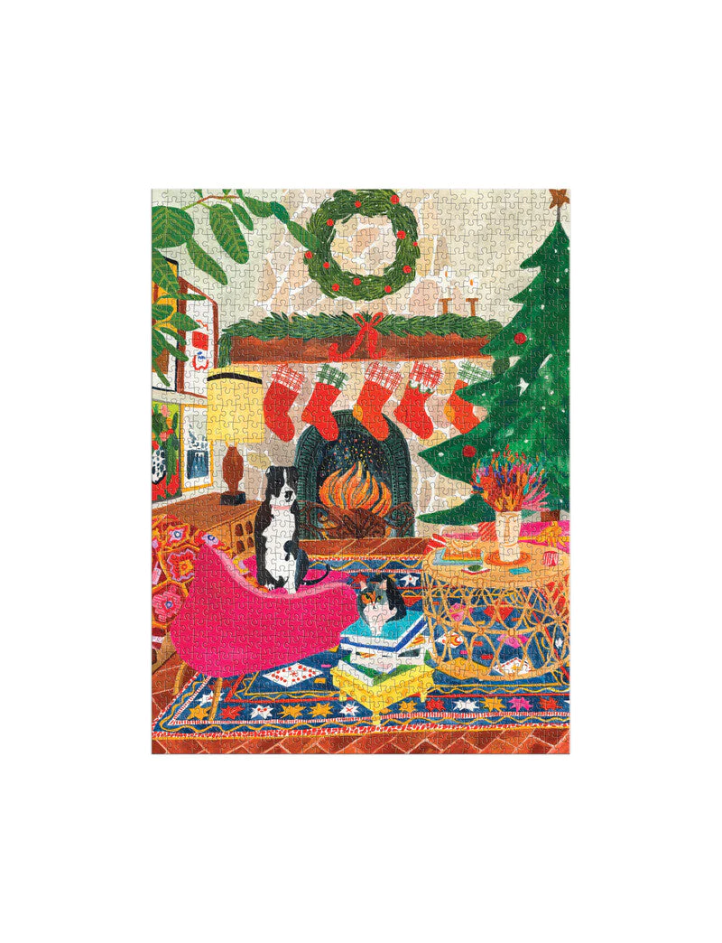 Galison Fireside Friends 1000 Piece Puzzle