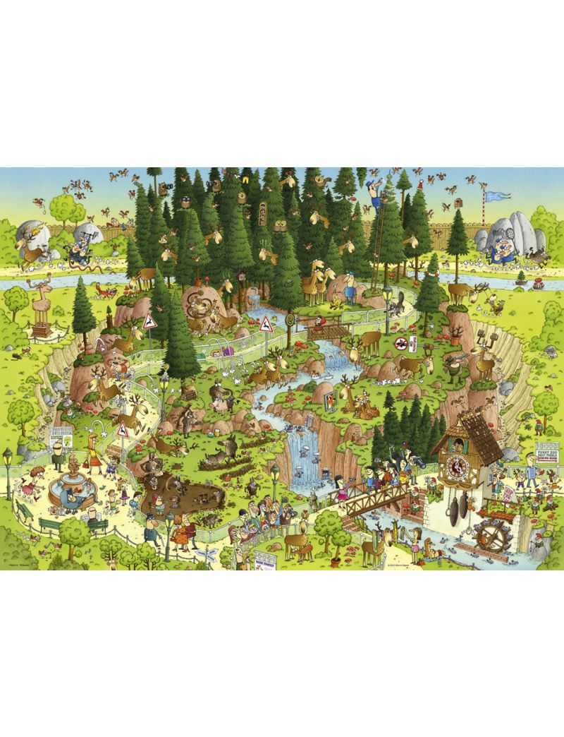 HEYE FUNKY ZOO BLACK FOREST HABITAT 1000PC