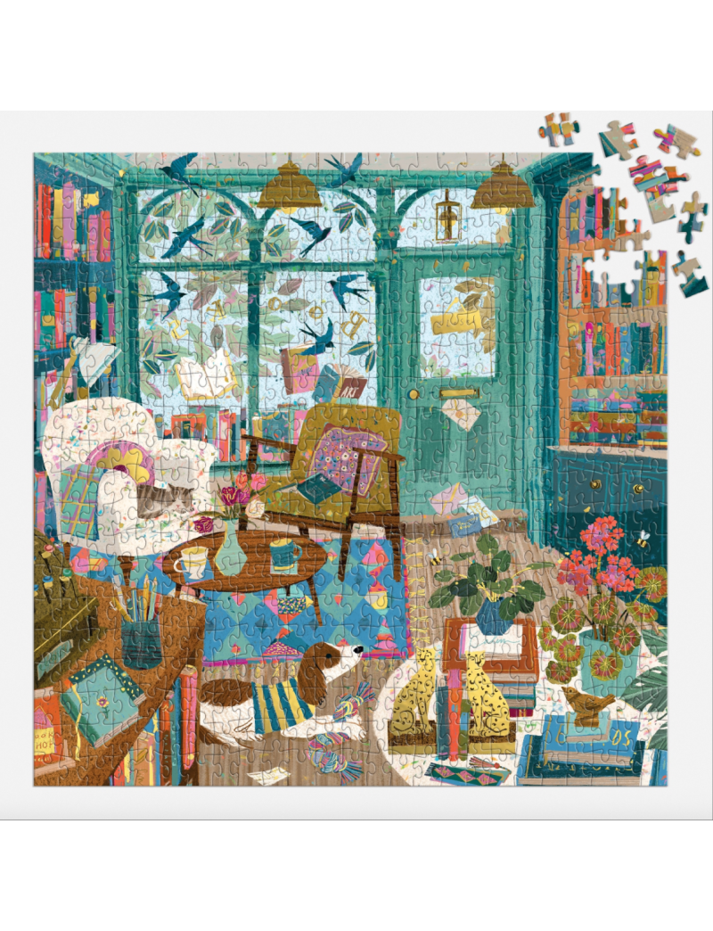 GALISON Bookshop Afternoon 500 Piece Foil Puzzle