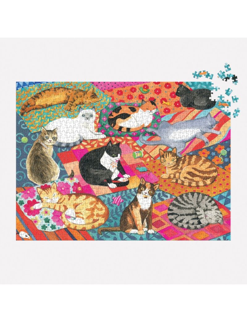 Galison Lounging Cats 1000 Piece Puzzle