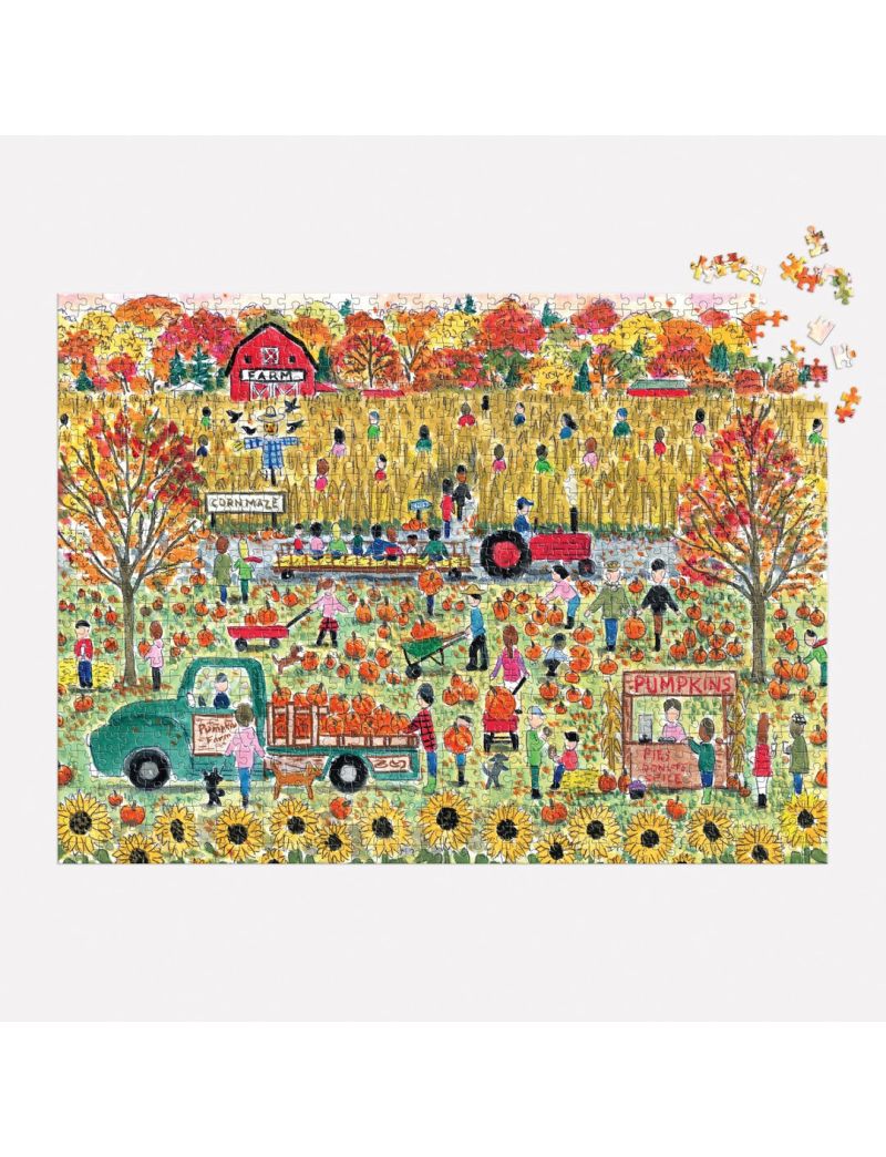 Galison Michael Storrings Pumpkin Patch 1000 Piece Puzzle