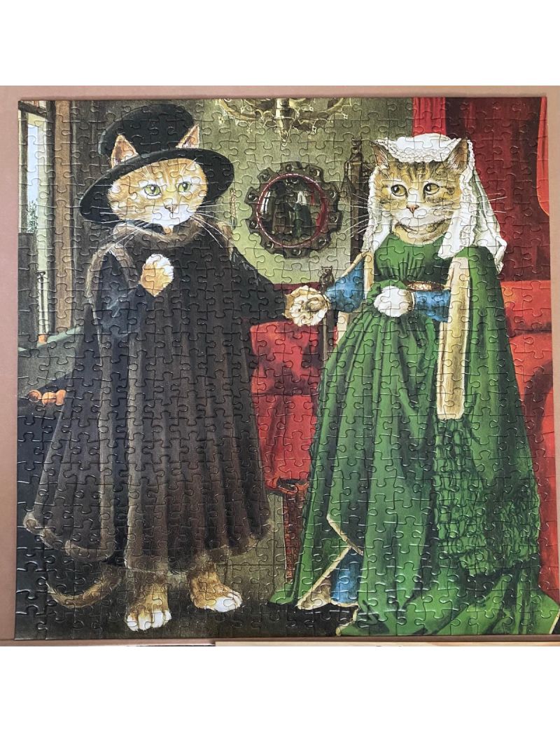 Galison The Arnolfini Marriage Meowsterpiece of Western Art 500 Piece Puzzle