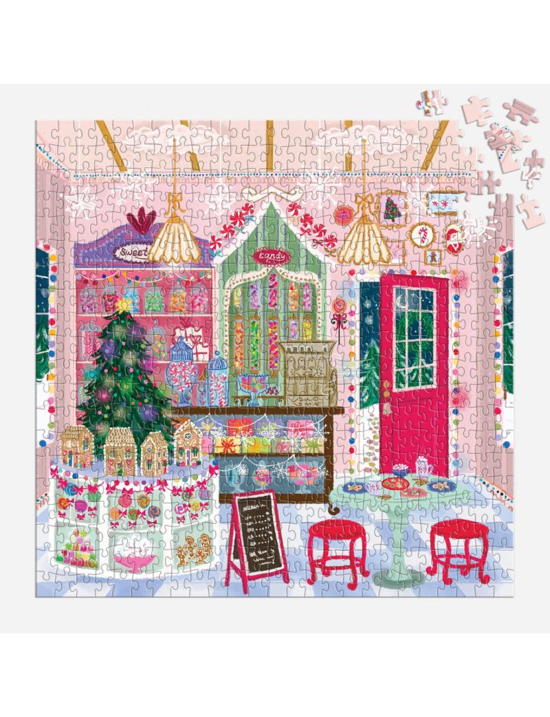 Galison Joy Laforme Gingerbread Cottage 500 Piece Puzzle In A House