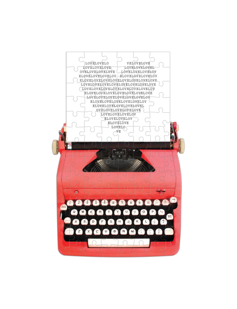 Galison Just My Type Vintage Typewriter 100 Piece Mini Shaped Puzzle
