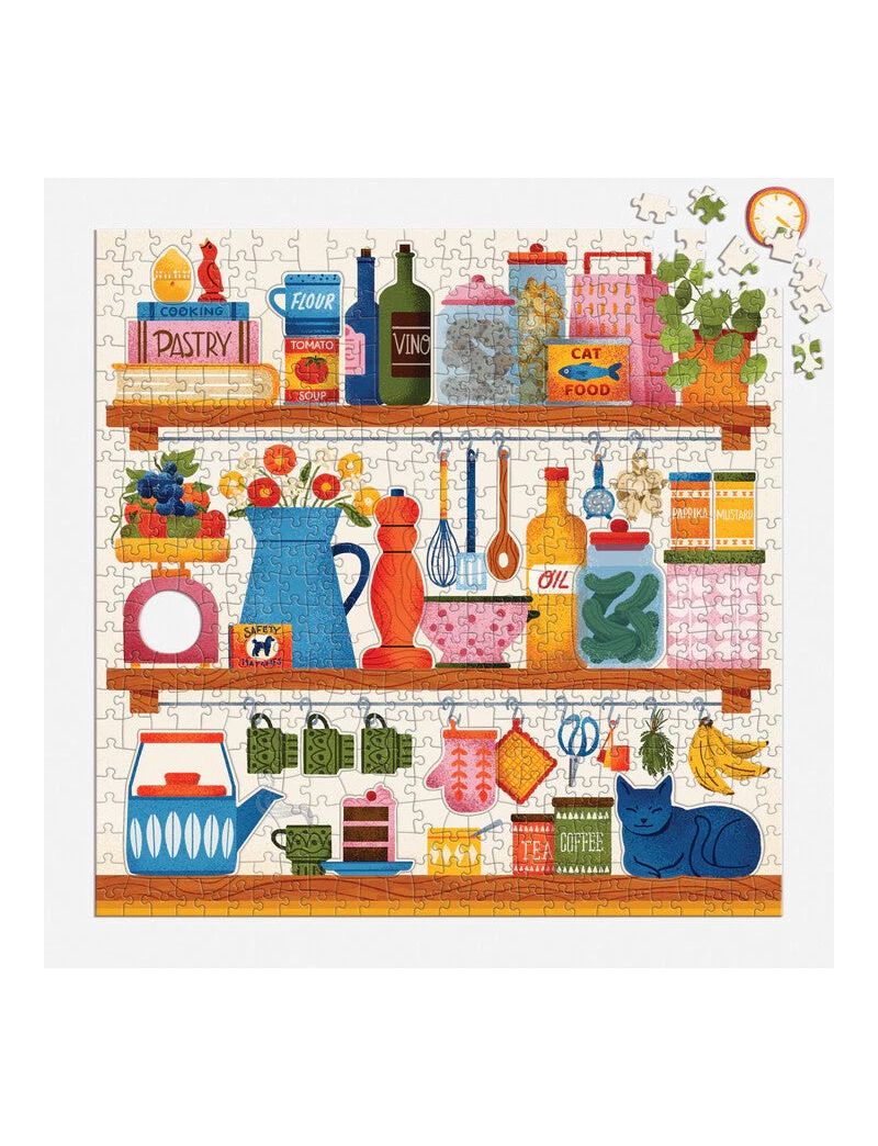 Galison Kitchen Essentials 500 Piece Puzzle with Shaped Pieces