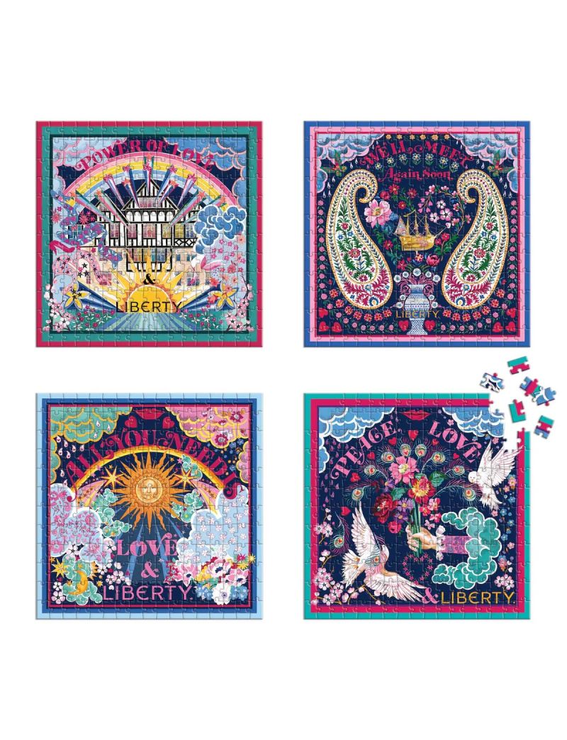 Galison Liberty Power of Love Set of 4 Puzzles