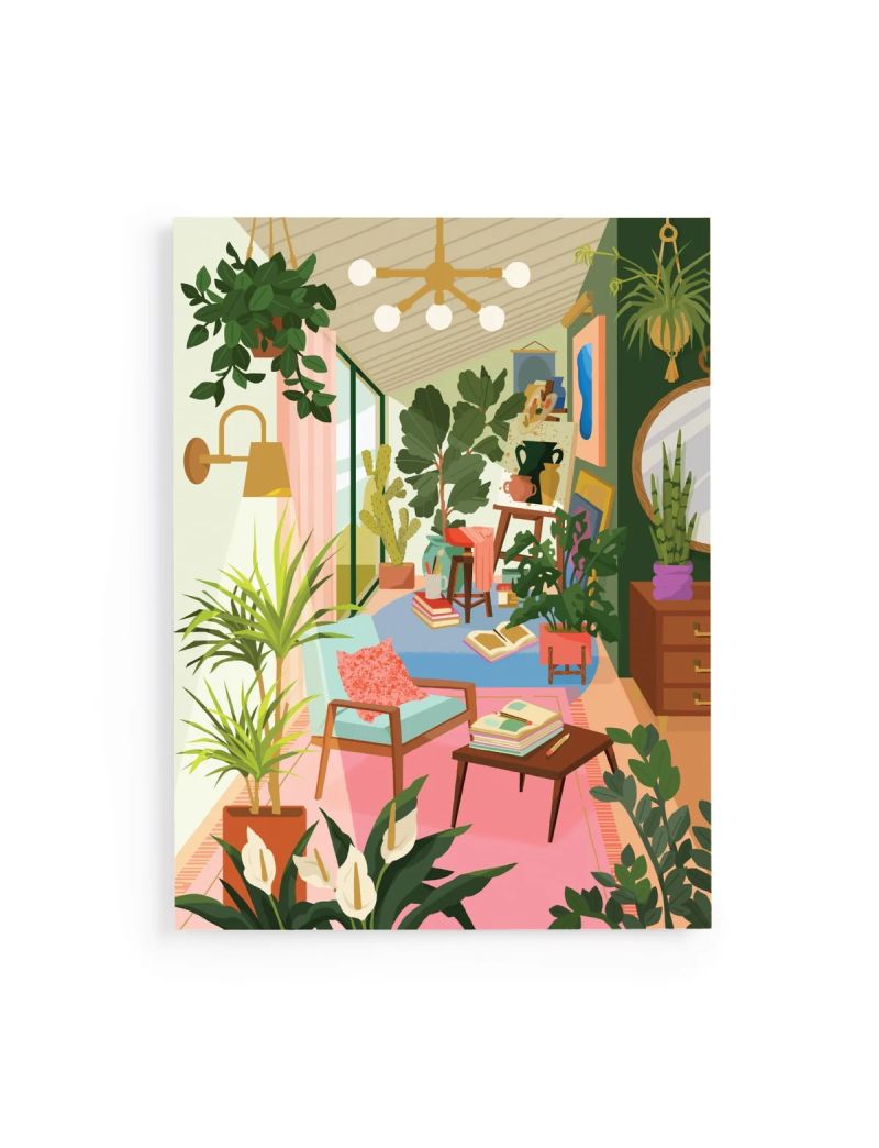 Galison Lighting 101: Houseplants 500 Piece Book Puzzle