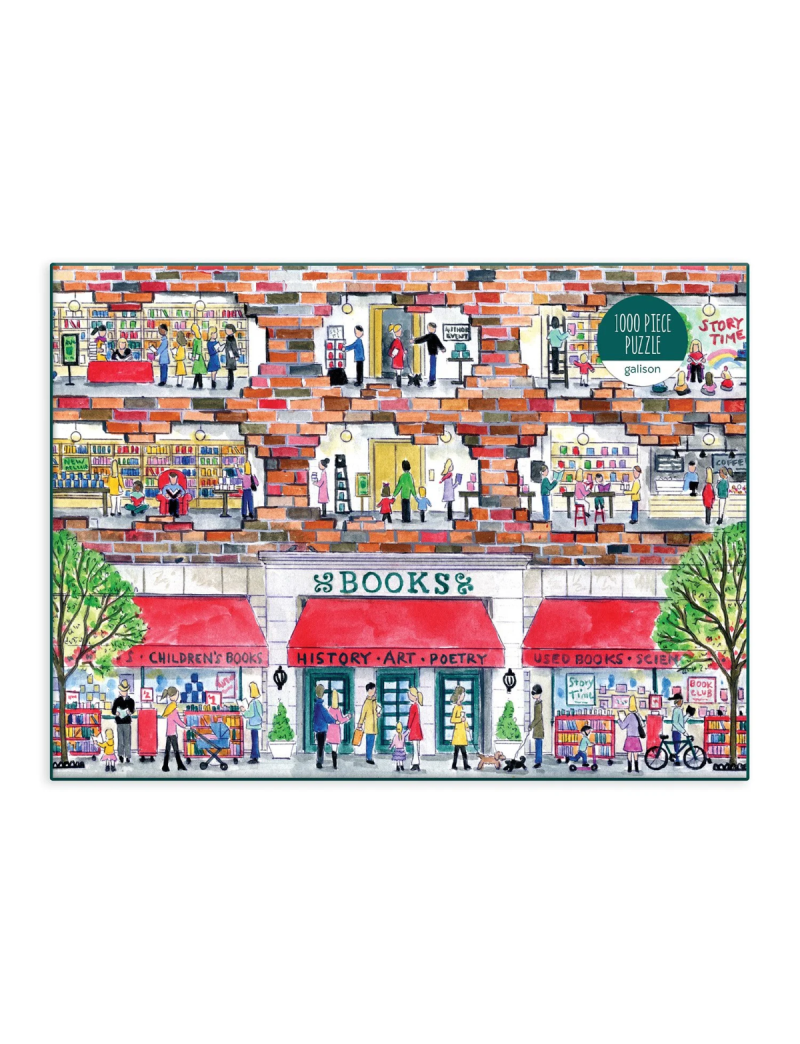 Galison Michael Storrings A Day at the Bookstore 1000 Piece Puzzle