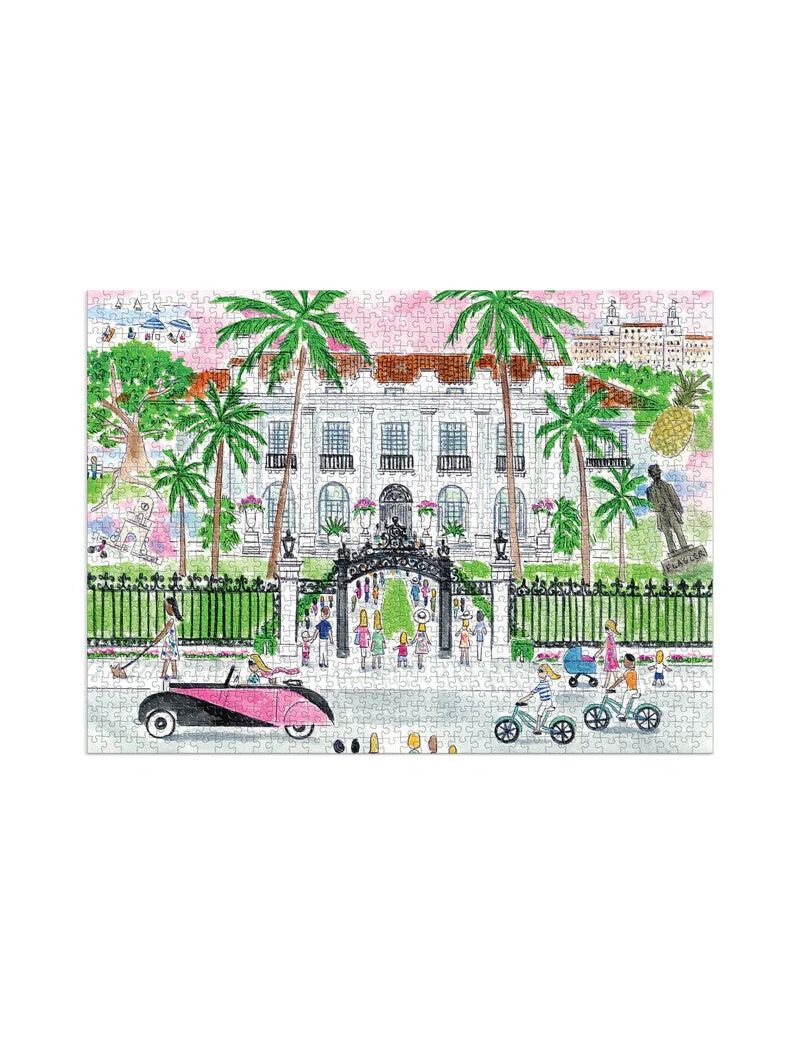 Galison Michael Storrings A Sunny Day in Palm Beach 1000 Piece Puzzle