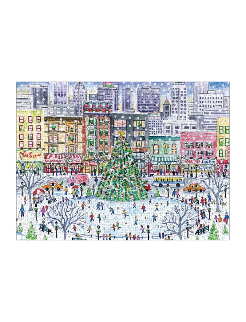 Galison Michael Storrings Christmas in the City 1000 Piece Puzzle