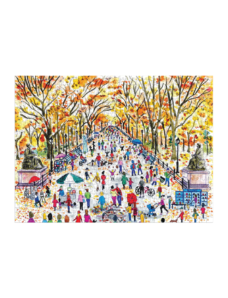 Galison Michael Storrings Fall in Central Park 1000 Piece Puzzle