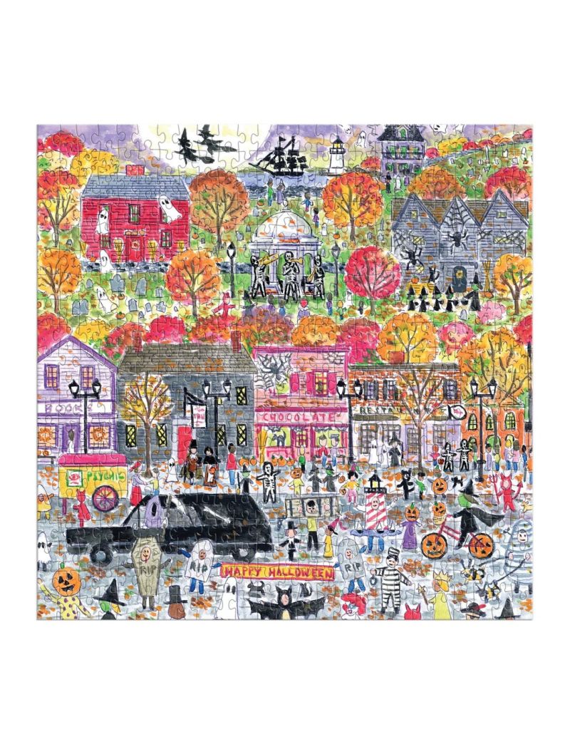 Galison Michael Storrings Halloween Parade 500 Piece Puzzle