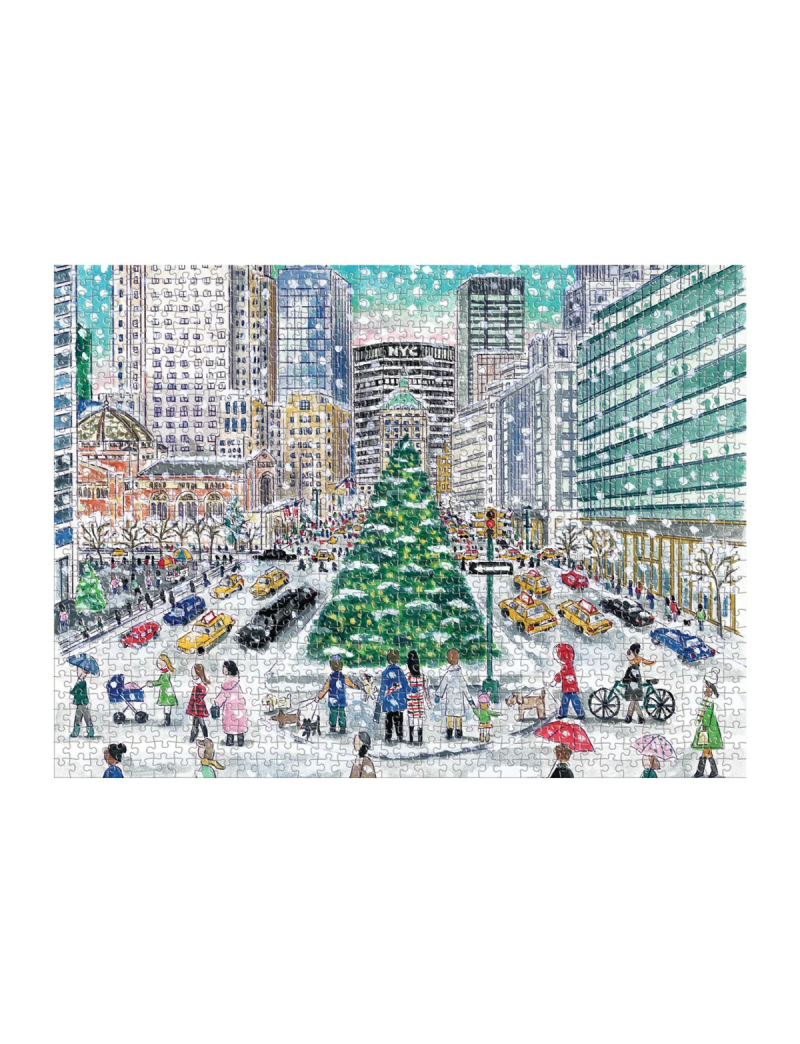 Galison Michael Storrings Snowfall on Park Avenue 1000 Piece Puzzle